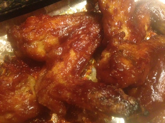 Honey Bbq Oven Fried Buffalo Chicken Wings Sweet With Heat On Crispy