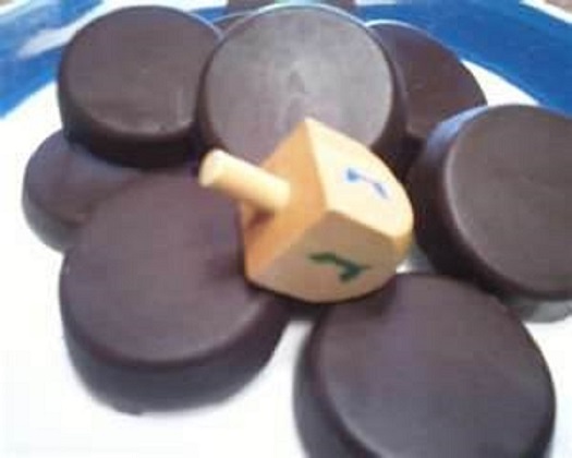 HANUKKAH GELT * Homemade CHOCOLATE Candy COINS * - Cindy's ON-Line ...